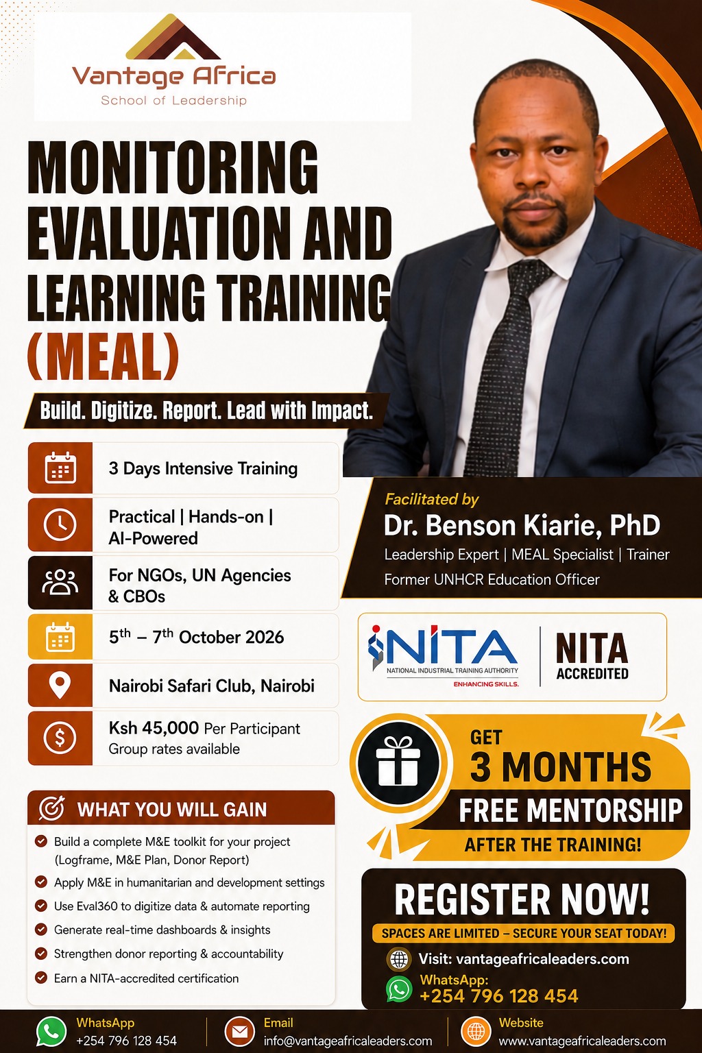 Monitoring Evaluation and Learning Training Nairobi (5th -7th October 2026)