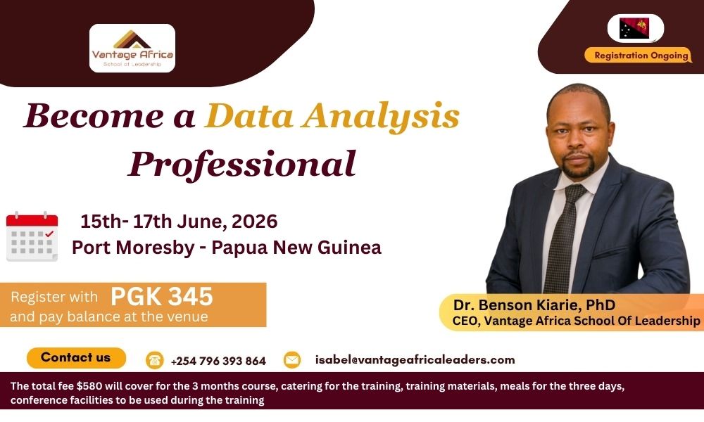 Data Analysis & Visualization Training in Port Moresby, Papua New Guinea (15th to 17th June 2026)