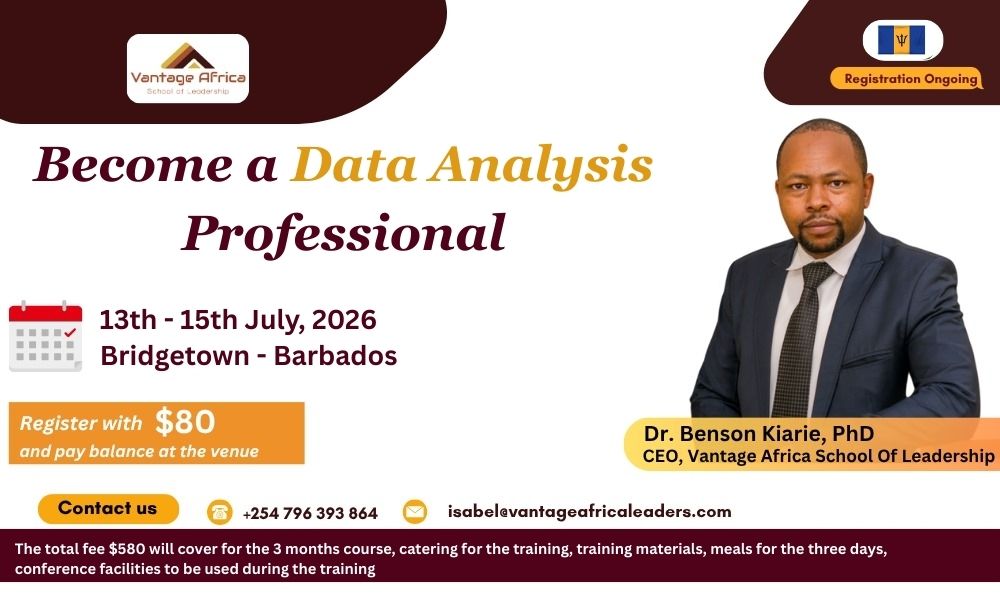 Data Analysis & Visualization Training Bridgetown, Barbados (13th to 15th July 2026)
